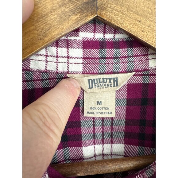 Duluth Trading Company Women's Free Swingin' Flannel Shirt Size M - Picture 4 of 7